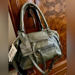 We The Free Baby Emerson tote bag Sage Green Leather Handbag